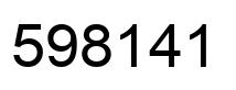 Número 598141 imagen negro