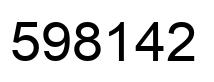 Número 598142 imagen negro