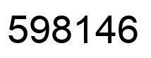 Número 598146 imagen negro
