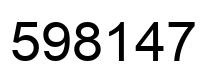 Número 598147 imagen negro