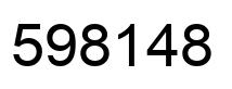 Número 598148 imagen negro