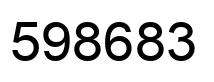 Number 598683 black image