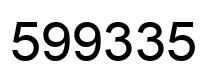 Number 599335 black image