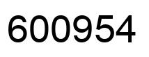 Number 600954 black image