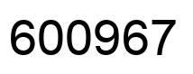 Number 600967 black image