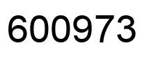 Number 600973 black image