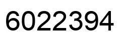 Number 6022394 black image
