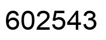 Número 602543 imagen negro