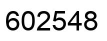Number 602548 black image