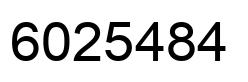Número 6025484 imagen negro