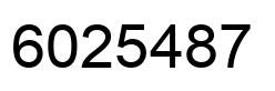 Número 6025487 imagen negro