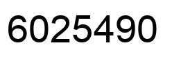 Number 6025490 black image
