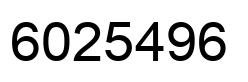 Number 6025496 black image