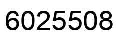 Number 6025508 black image