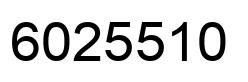 Number 6025510 black image