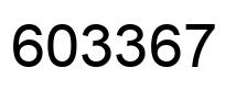 Number 603367 black image