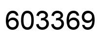 Number 603369 black image