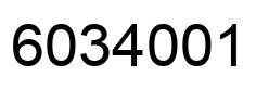 Number 6034001 black image