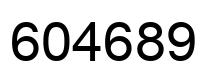 Number 604689 black image