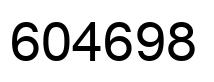 Number 604698 black image