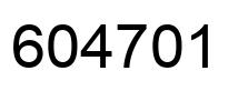 Number 604701 black image