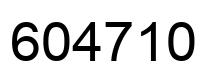 Number 604710 black image