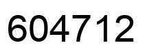 Number 604712 black image