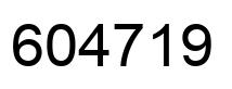 Number 604719 black image