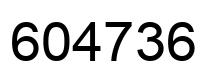 Number 604736 black image