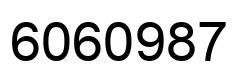 Number 6060987 black image