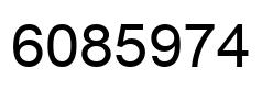 Number 6085974 black image