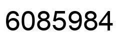 Number 6085984 black image