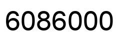 Number 6086000 black image