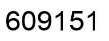 Number 609151 black image
