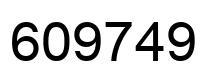Number 609749 black image