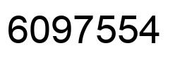 Number 6097554 black image