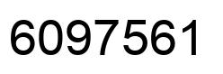 Number 6097561 black image