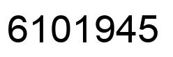 Number 6101945 black image