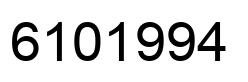 Number 6101994 black image