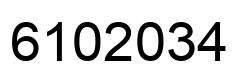 Number 6102034 black image