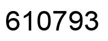 Number 610793 black image