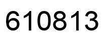 Number 610813 black image