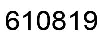 Number 610819 black image