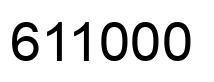 Number 611000 black image