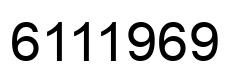 Number 6111969 black image