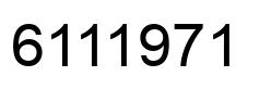 Number 6111971 black image