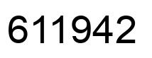 Number 611942 black image