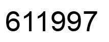 Number 611997 black image