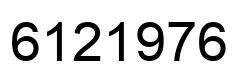 Number 6121976 black image