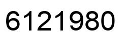 Number 6121980 black image